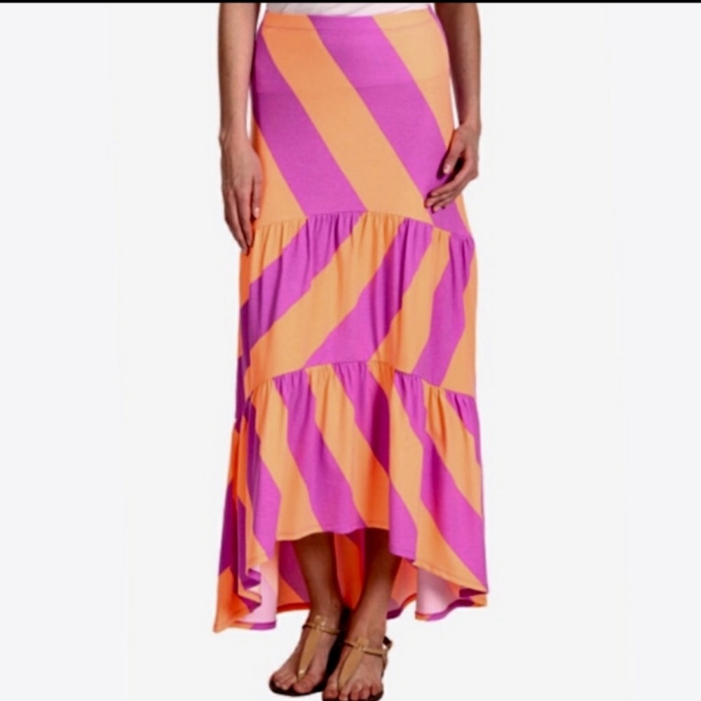 Lilly Pulitzer Always a Party Canyon Skirt Sunrise Orange XS Vacation Resortwear